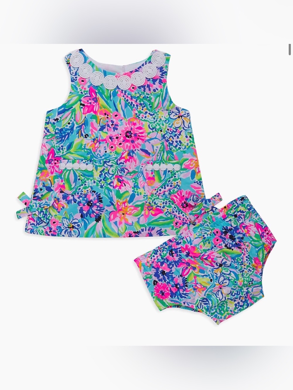 Baby Girl's 2-Piece Dress & Bloomers Set